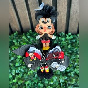 Minnie Mouse Inspired Kids Toy with Bow